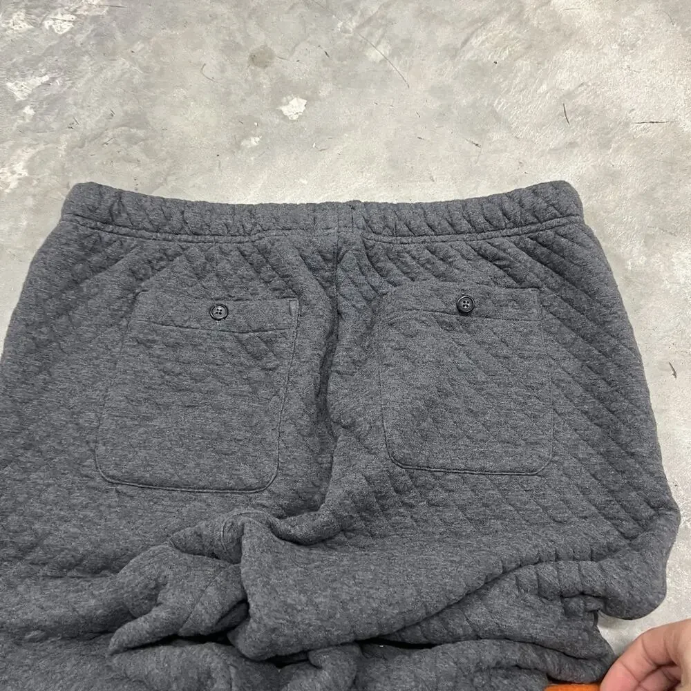 Flint And Tinder Quilted Sweatpants Mens XL Gray Cotton Jogger Huckberry EUC